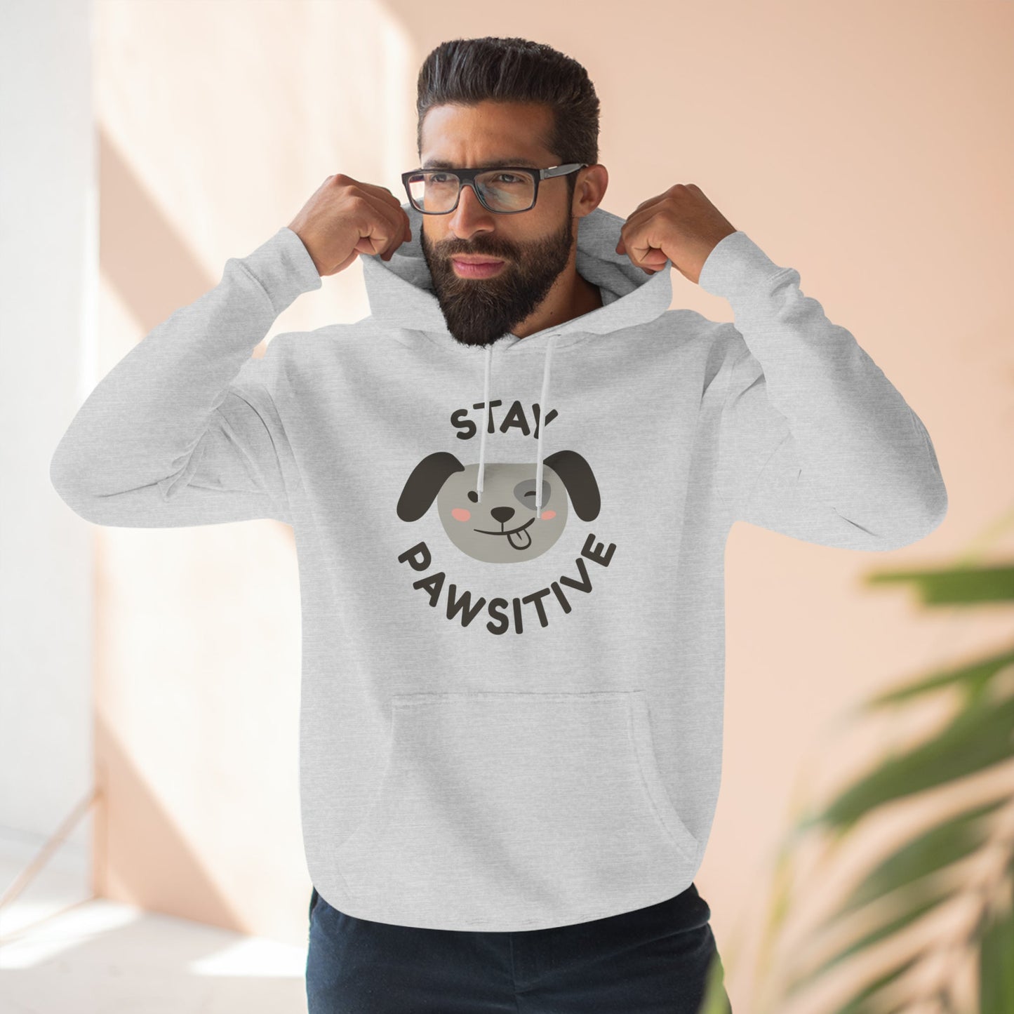 Stay Pawsitive: Unisex Premium Hoodie - Jack Righteous